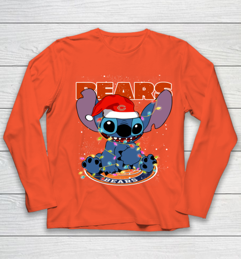 Chicago Bears NFL Football noel stitch Christmas Youth Long Sleeve 2