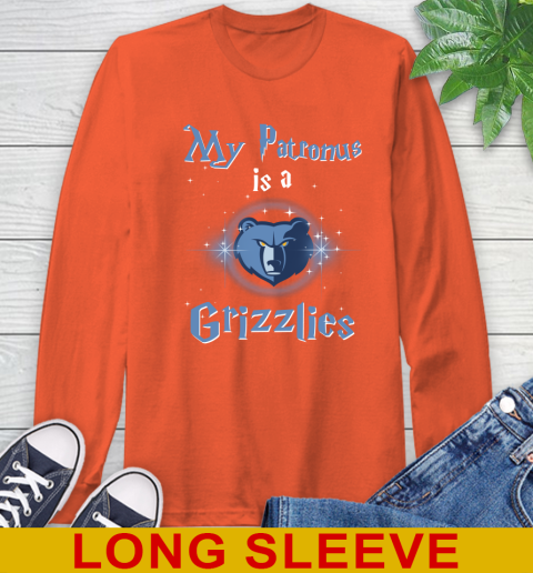 NBA Basketball Harry Potter My Patronus Is A Memphis Grizzlies Long Sleeve T-Shirt 4