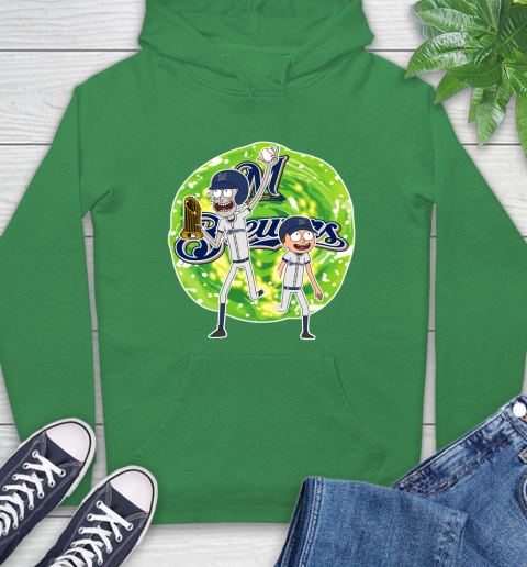 MLB Milwaukee Brewers Rick And Morty Commissioner's Trophy Baseball Sports Hoodie 8