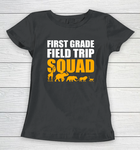 First Grade Field Trip Squad 1st Grade Zoo Crew Safari Women's T-Shirt