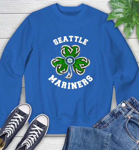 MLB Seattle Mariners Three Leaf Clover St Patrick's Day Baseball Sports Sweatshirt 9