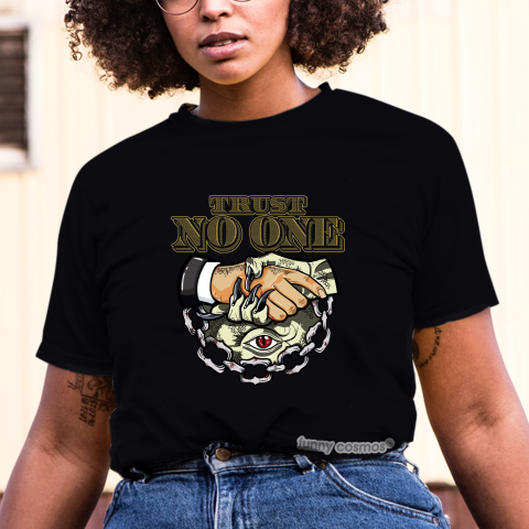 Trust No One Eye T Shirt To Matching Jordan 5 Off White Sail Black Shirts Hip Hop Tshirts Sneakers Matching