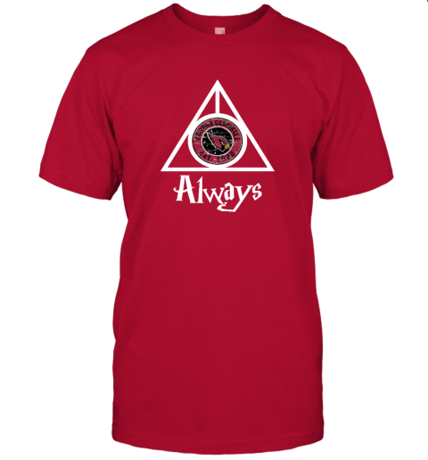 hvkt always love the arizona cardinals x harry potter mashup jersey t shirt 60 front red