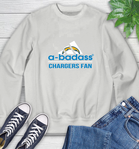 NFL A Badass Los Angeles Chargers Fan Adidas Football Sports Sweatshirt 5