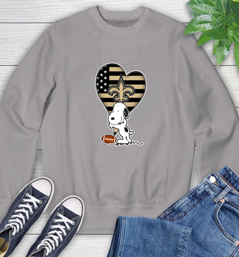 New Orleans Saints NFL Football The Peanuts Movie Adorable Snoopy Sweatshirt 5