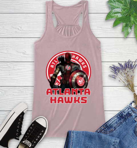 Atlanta Hawks NBA Basketball Captain America Thor Spider Man Hawkeye Avengers Racerback Tank 11