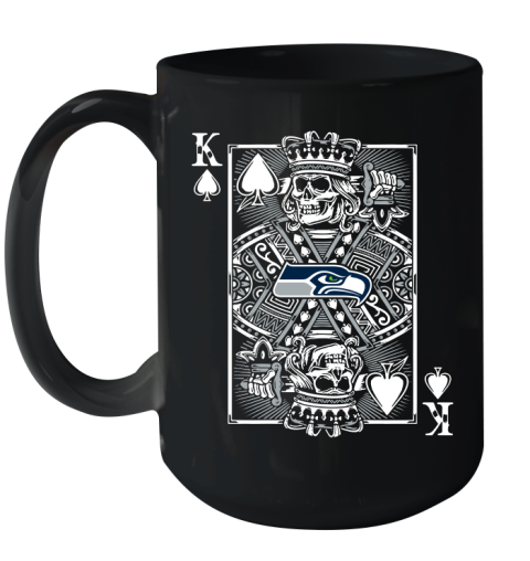 Seattle Seahawks NFL Football The King Of Spades Death Cards Shirt Ceramic Mug 15oz
