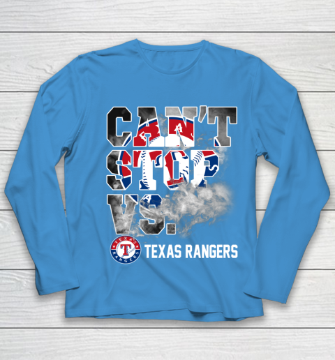 MLB Texas Rangers Baseball Can't Stop Vs Rangers Youth Long Sleeve 5