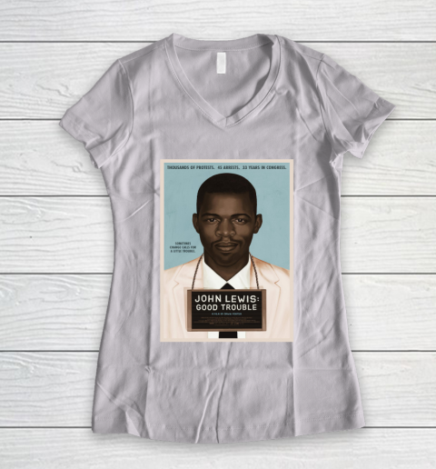 Good Trouble John Lewis Women's V-Neck T-Shirt 2