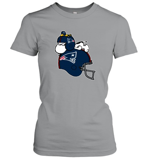 vpo3 snoopy and woodstock resting on new englands patriots helmet ladies t shirt 20 front sport grey