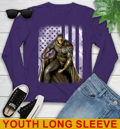 Florida Panthers NHL Hockey Batman DC American Flag Shirt Youth Long Sleeve 4