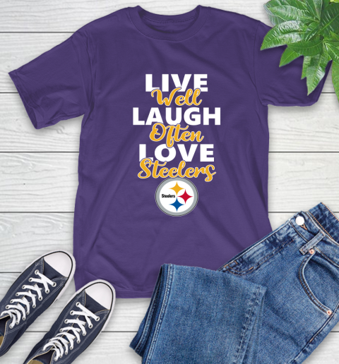 NFL Football Pittsburgh Steelers Live Well Laugh Often Love Shirt T-Shirt 5