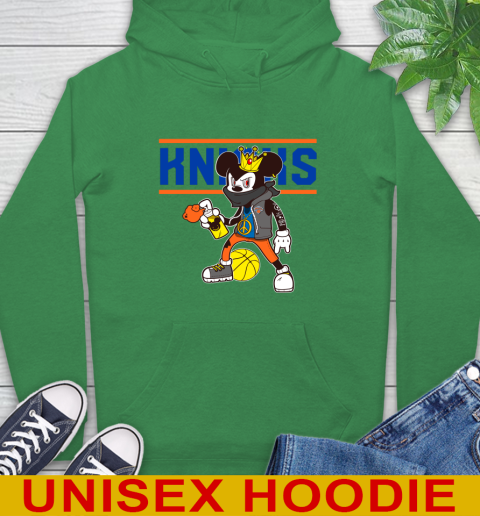 New York Knicks NBA Basketball Mickey Peace Sign Sports Hoodie 8