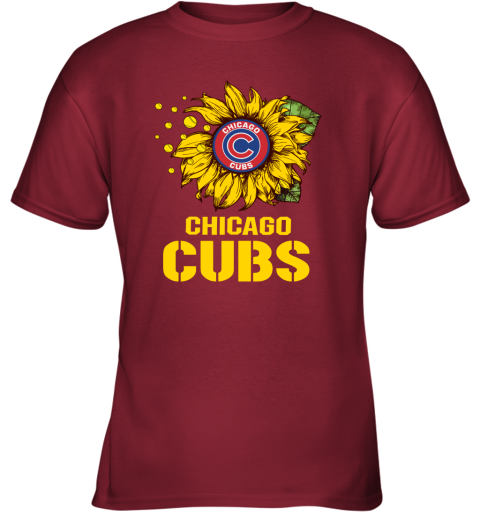 Chicago Cubs Sunflower MLB Baseball Youth Sweatshirt 