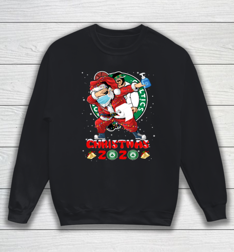 Boston Celtics Funny Santa Claus Dabbing Christmas 2020 NBA Sweatshirt