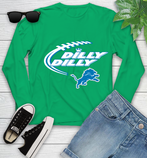 NFL Detroit Lions Dilly Dilly Football Sports Youth Long Sleeve 6