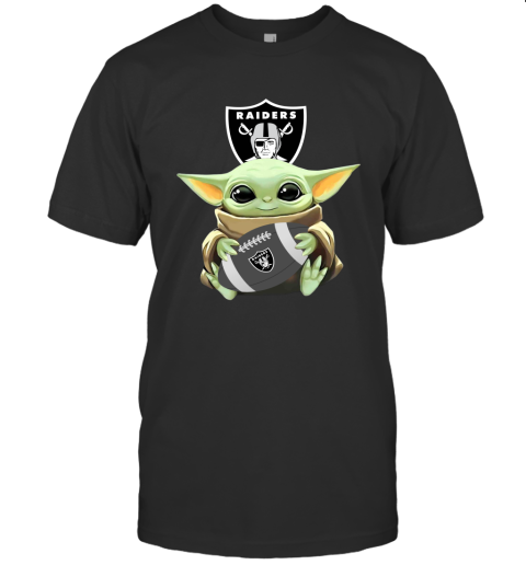 Star Wars Baby Yoda Hugs Oakland Raiders The Best The Mandalorian Football Fans Hug Me You Must