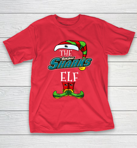 San Jose Sharks Christmas ELF Funny NHL T-Shirt 9