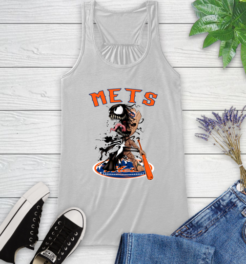 MLB New York Mets Baseball Venom Groot Guardians Of The Galaxy Racerback Tank