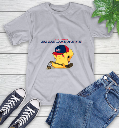 NHL Pikachu Hockey Sports Columbus Blue Jackets T-Shirt 6