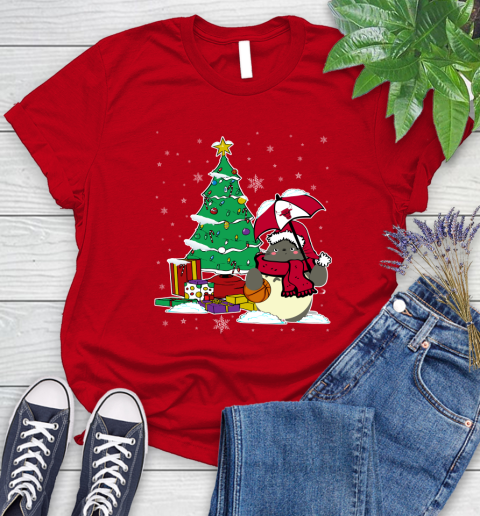 Chicago Bulls NBA Basketball Cute Tonari No Totoro Christmas Sports Women's T-Shirt 13
