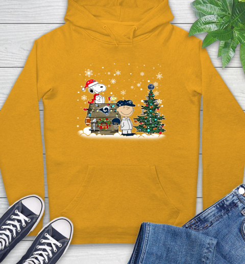 NFL Los Angeles Rams Snoopy Charlie Brown Christmas Football Super Bowl Sports Hoodie 2