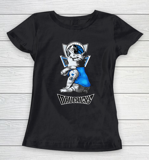 NBA Basketball My Cat Loves Dallas Mavericks Women's T-Shirt
