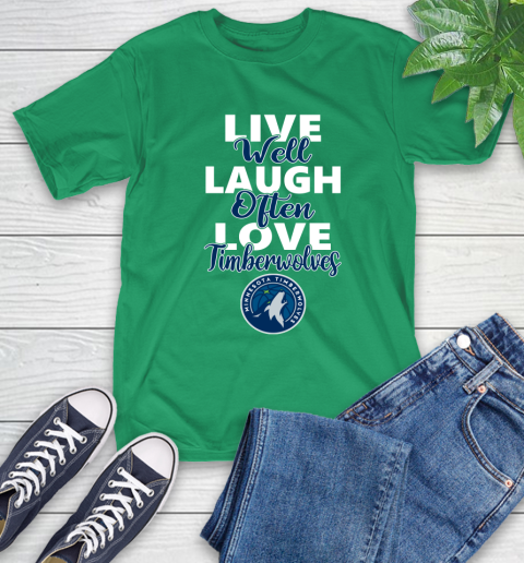 NBA Basketball Minnesota Timberwolves Live Well Laugh Often Love Shirt T-Shirt 8