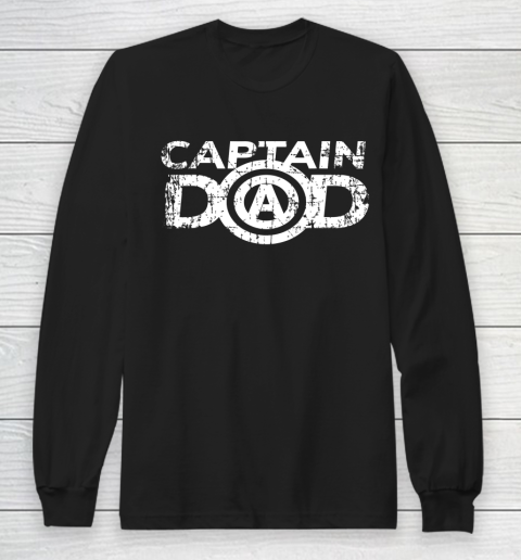 Father's Day Dad's Birthday Gift Captain Dad Long Sleeve T-Shirt