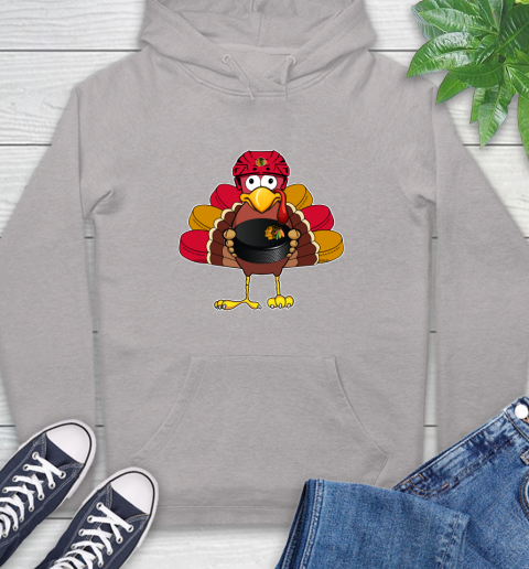 Chicago Blackhawks Turkey Thanksgiving Day Hoodie 12
