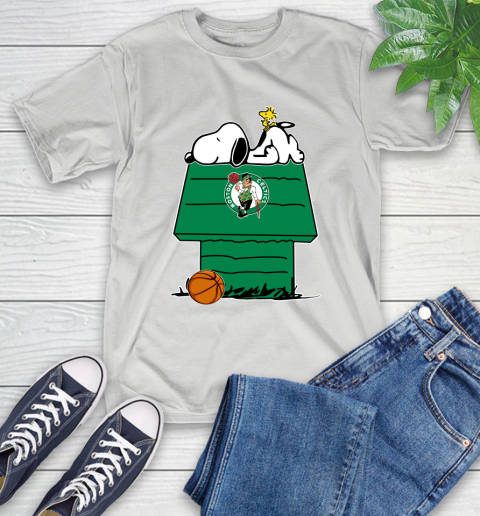 Boston Celtics NBA Basketball Snoopy Woodstock The Peanuts Movie T-Shirt
