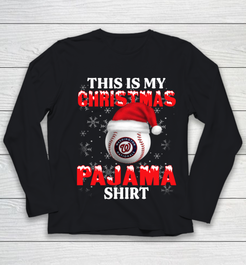 Washington Nationals This Is My Christmas Pajama Shirt MLB Youth Long Sleeve