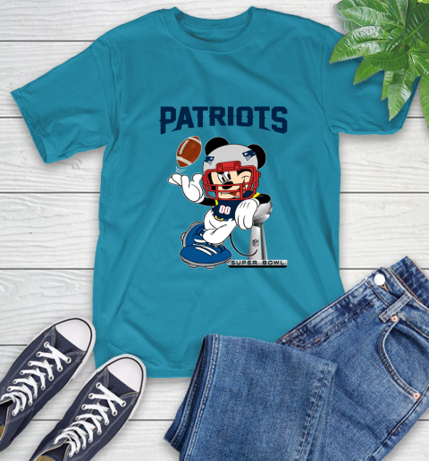 NFL New England Patriots Mickey Mouse Disney Super Bowl Football T Shirt T-Shirt 8