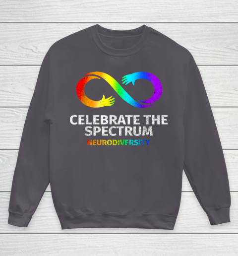 Neurodiversity Celebrate Spectrum Infinity Autism Awareness Youth Sweatshirt 5