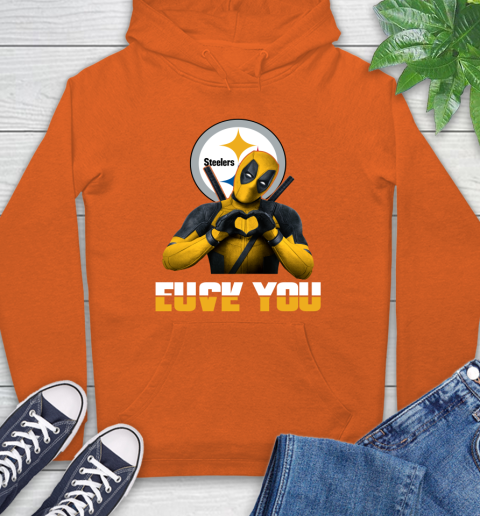NHL Pittsburgh Steelers Deadpool Love You Fuck You Football Sports Hoodie 4
