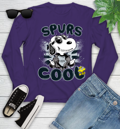 NBA Basketball San Antonio Spurs Cool Snoopy Shirt Youth Long Sleeve 4