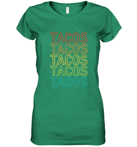 p6xl vintage mexicantacos women v neck t shirt 39 front irish green