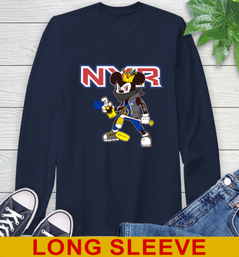 New York Rangers NHL Hockey Mickey Peace Sign Sports Long Sleeve T-Shirt 4