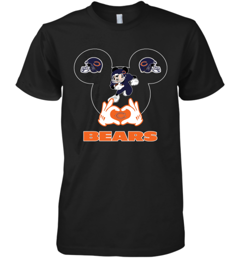 I Love The Bears Mickey Mouse Chicago Bears Premium Men's T-Shirt