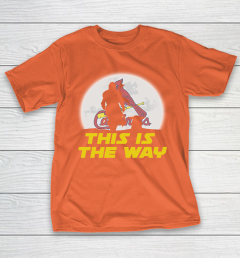 St.Louis Cardinals MLB Baseball Star Wars Yoda And Mandalorian This Is The Way T-Shirt 4