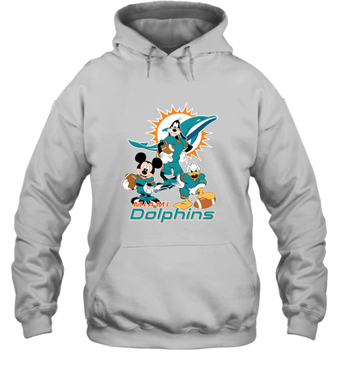 Mickey Donald Goofy The Three Miami Dolphins Football Hoodie