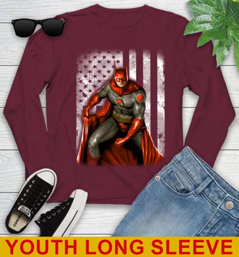 Cleveland Browns NFL Football Batman DC American Flag Shirt Youth Long Sleeve 6