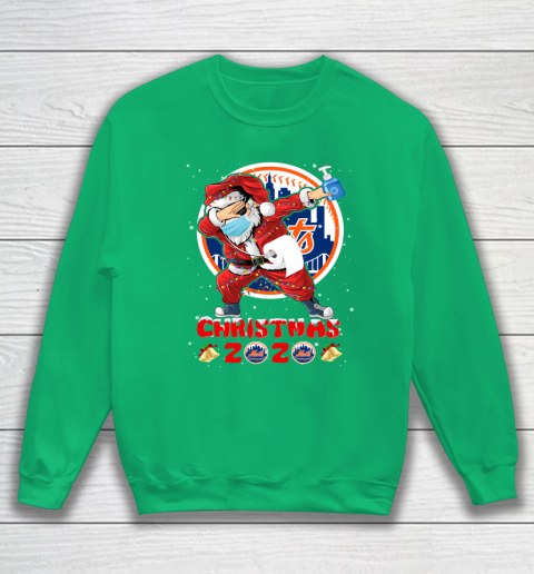 New York Mets Funny Santa Claus Dabbing Christmas 2020 MLB Sweatshirt 5
