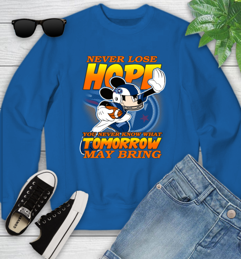 Tennessee Titans NFL Football Mickey Disney Never Lose Hope Youth Sweatshirt 7