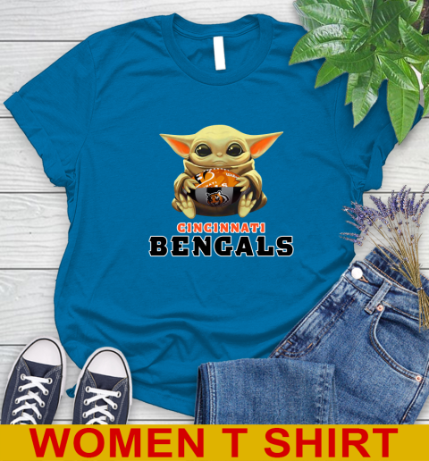 NFL Football Cincinnati Bengals Baby Yoda Star Wars Shirt Women's T-Shirt 7