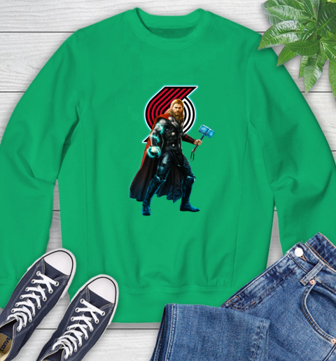 NBA Thor Avengers Endgame Basketball Portland Trail Blazers Sweatshirt 6
