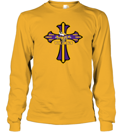 NFL Violet Crusader Cross Minnesota Vikings Youth Hoodie - Rookbrand