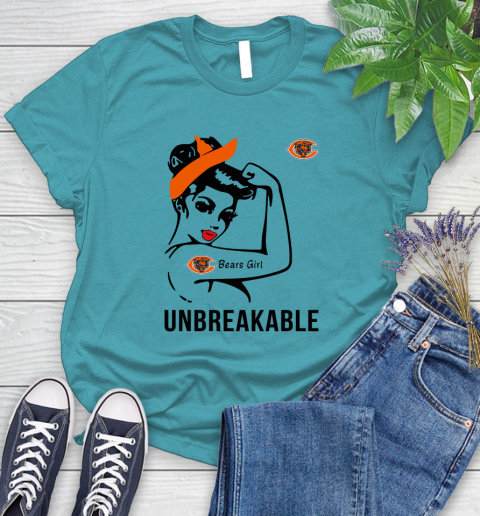 NFL Chicago Bears Girl Unbreakable Football Sports Women's T-Shirt 11