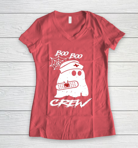 Boo Boo Crew Nurse Ghost Funny Halloween Costume Gift Long Sleeve T Shirt.D2SMT7UJCV Women's V-Neck T-Shirt 4