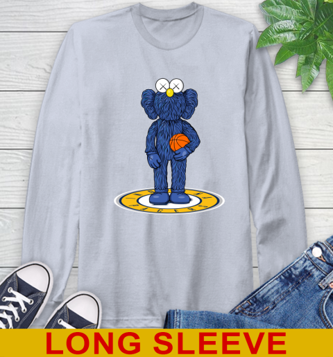 NBA Basketball Indiana Pacers Kaws Bff Blue Figure Shirt Long Sleeve T-Shirt 6